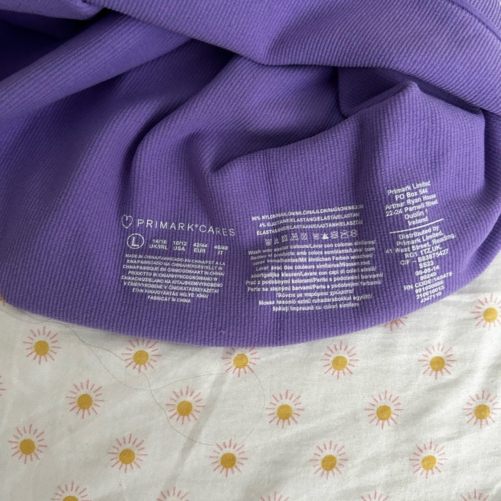 One Shoulder Purple Ribbed Top - Picture 3 of 3